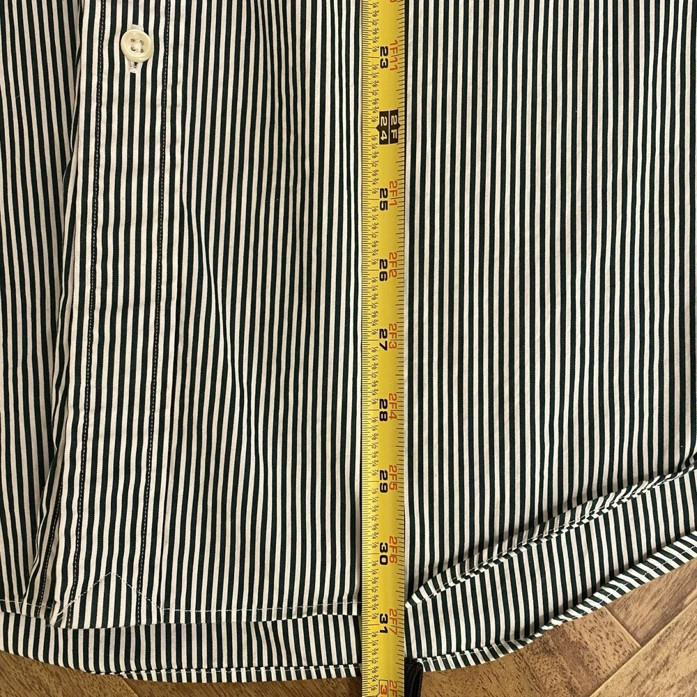 Polo Ralph Lauren Button Down Men's Large Green White Stripe Purple‎ Pony